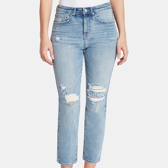 Ripped Straight Leg Cheeky Jeans - Picture 3 of 3